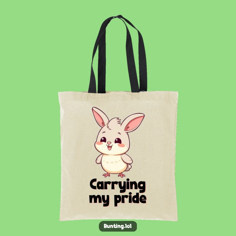 Funny Head Bob Bunting Tote Bag: Carry Confidence and Style with this Proud Character