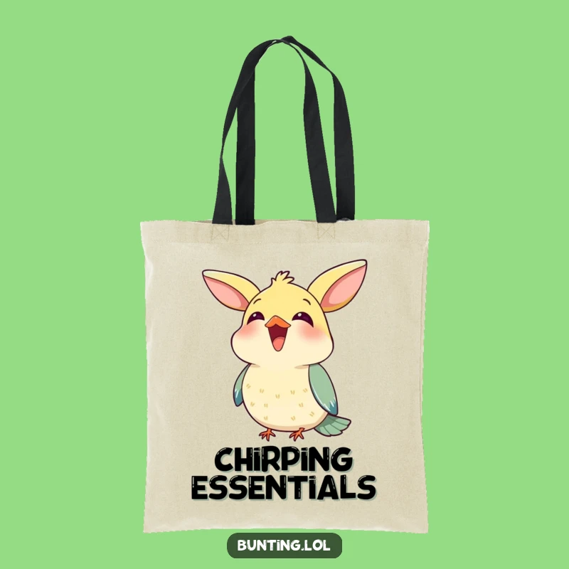 Funny Bunting Chirp Tote Bag: Happy Singer Accessory, Perfect Funny Gift