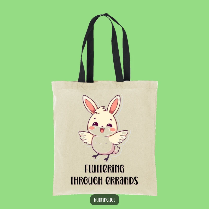Funny Bunting Bird Tote Bag: Energetic Flutter Carryall - Fun Funny Gift Bag