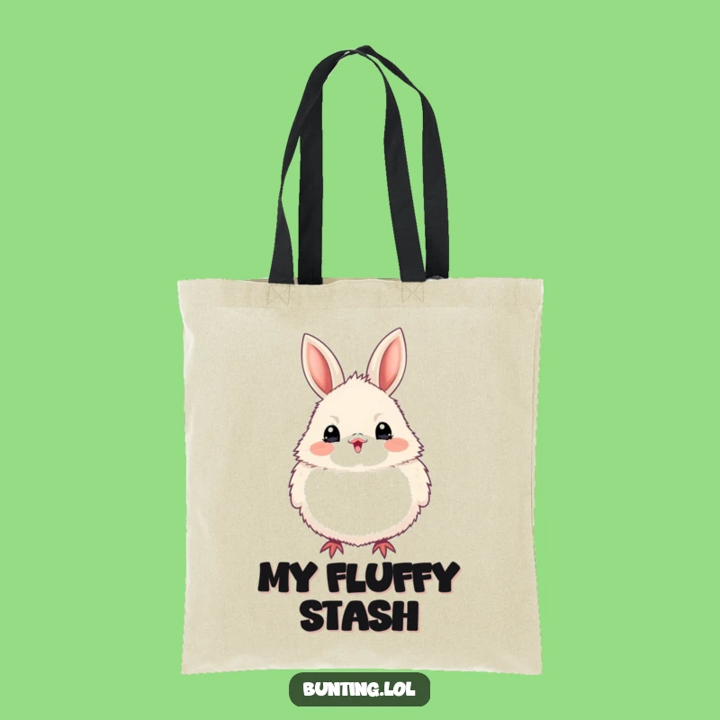 Funny Bunting Bird Puffed Up Tote Bag, Spacious and Enthusiastic Carry-All