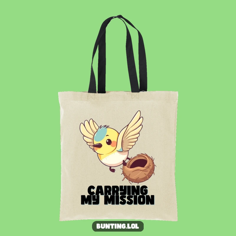 Funny Bunting Determined Tote Bag: Carry Your Goals, Perfect Gift