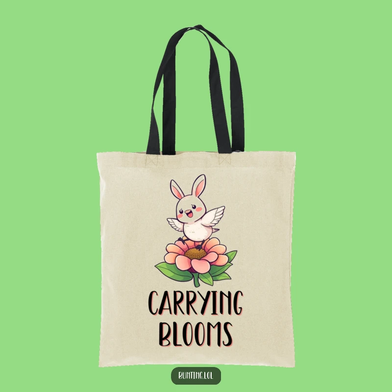 Funny Bunting Hop Tote Bag: Carry Energy and Style with this Energetic Character