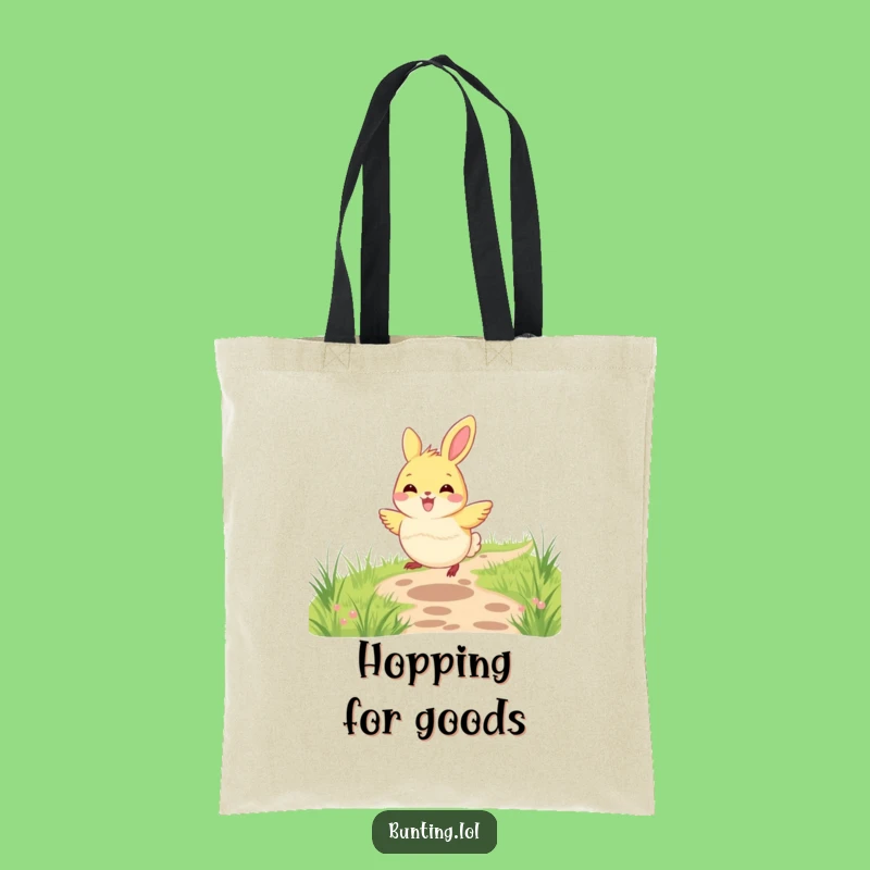 Funny Bunting Hopping Tote Bag - Carry Your Joyful Steps