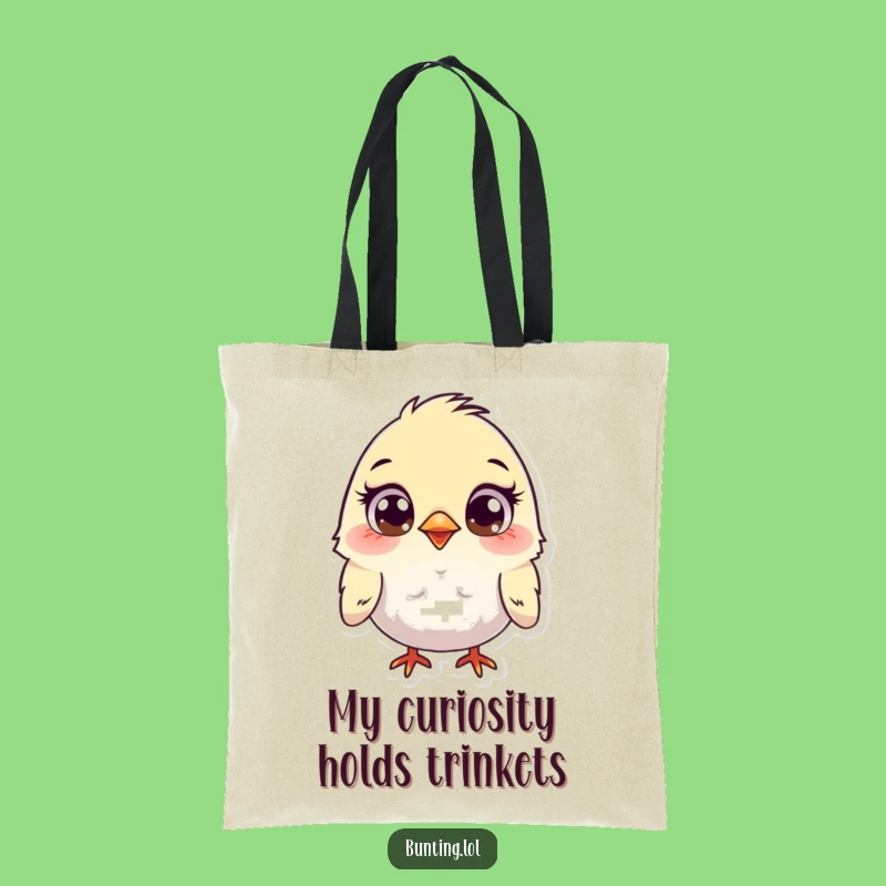 Funny Curious Bunting Tote Bag - Carry Your Essentials with Hilarious Bird Charm
