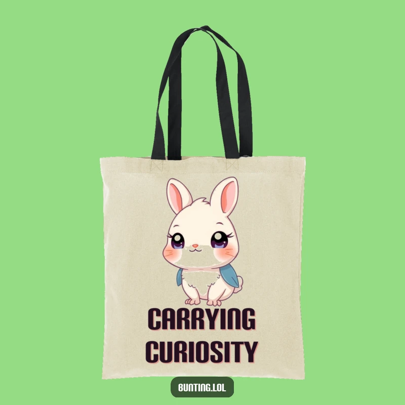 Funny Curious Bunting Tote Bag: Carry Your Essentials with This Humorous Bird Design
