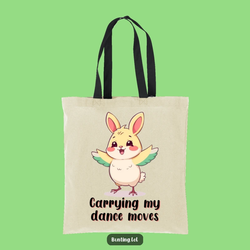 Funny Dancing Bunting Tote Bag - Carry Your Rhythm with Hilarious Bird Flair
