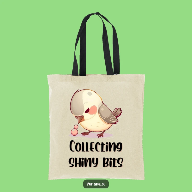 Funny Pecking Bird Tote Bag: Curious Songbird Carry-All, Humorous Gift
