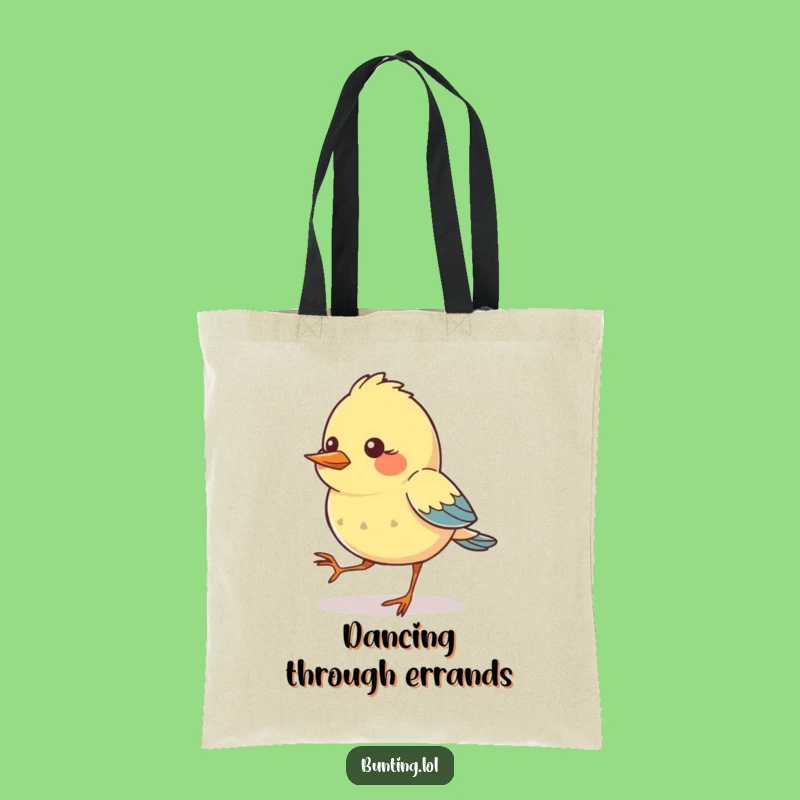Funny Tapping Bird Tote Bag: Music Lover's Catch-All - Great Funny Gift!